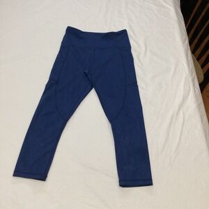 Zyia Active Women's Navy Blue Capri Hi-Rise with Side Pockets Size 4
